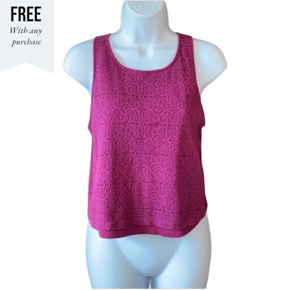 FREE Aeropostale Layered Tank Lace Size L - Picture 1 of 4